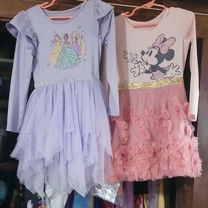 Disney Lavender Princess and Pink Minnie Mouse Dresses